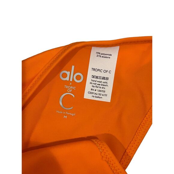 Alo x Tropic of C Rio Bottom in Papaya + Alo x Tropic of C Crochet Praia Top  M - Picture 7 of 10